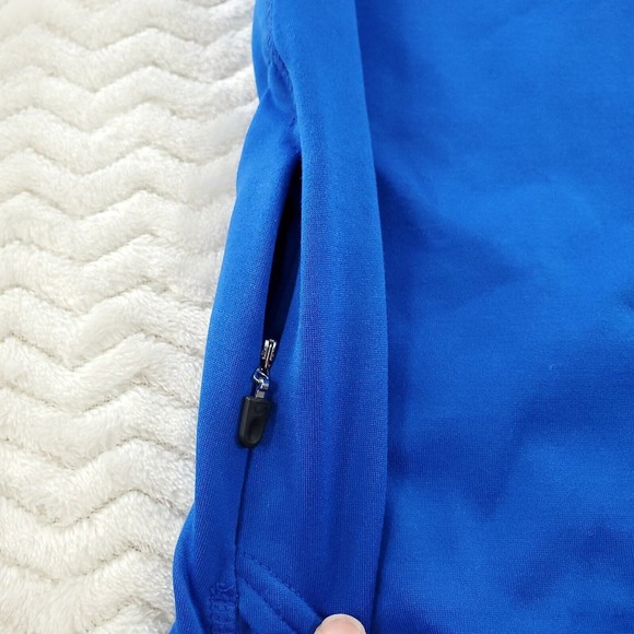 Gapfit Reflective Pullover Half Zip Activewear Bristol Blue Thumbhole Size Small - Picture 6 of 12